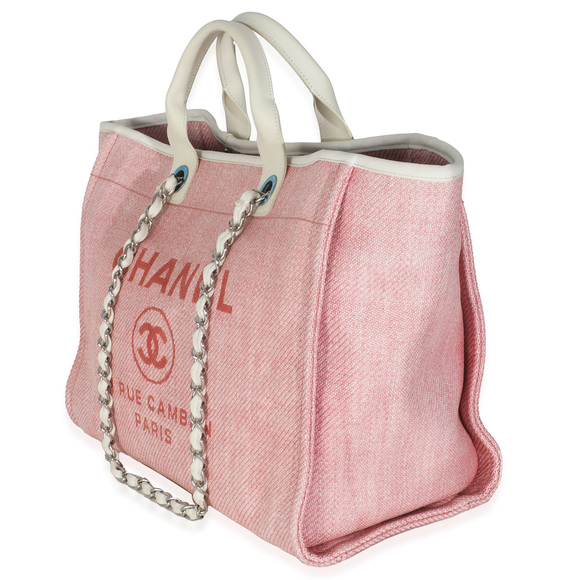 Chanel Pink Mixed Fibers Medium Deauville Tote - Picture 4 of 8